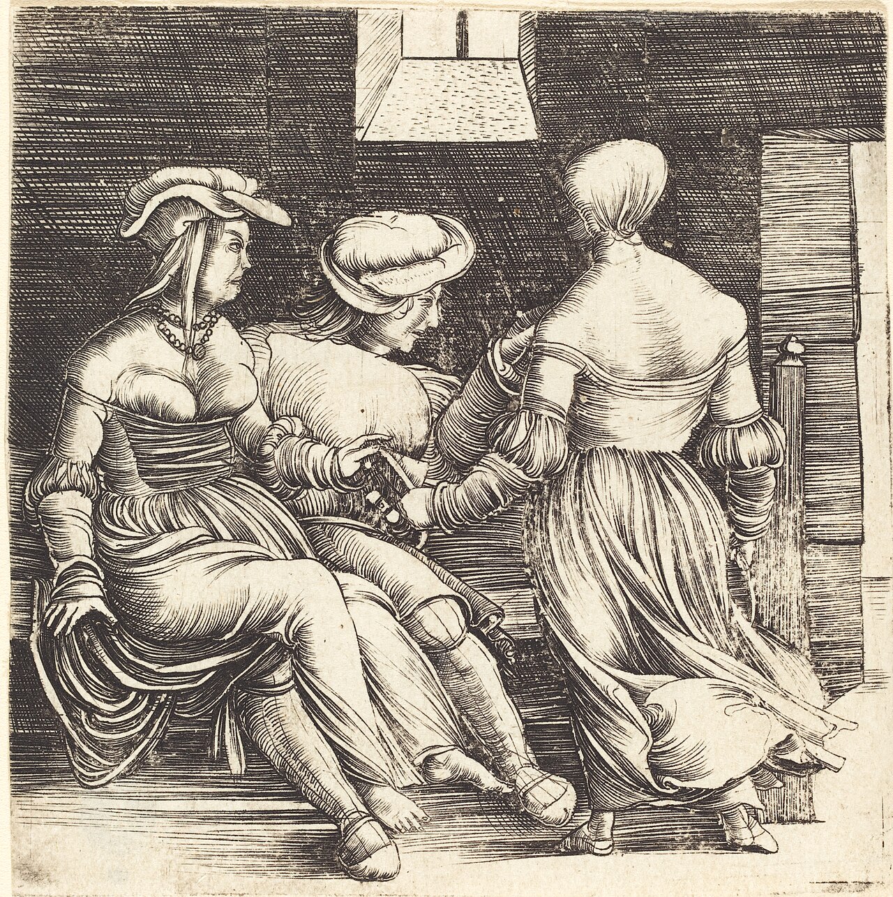 Young Man and Maids by Erhard Altdorfer