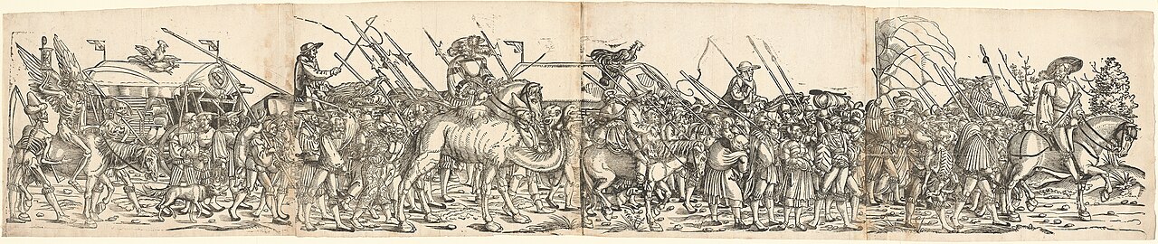 Army Train and Death by Erhard Schön