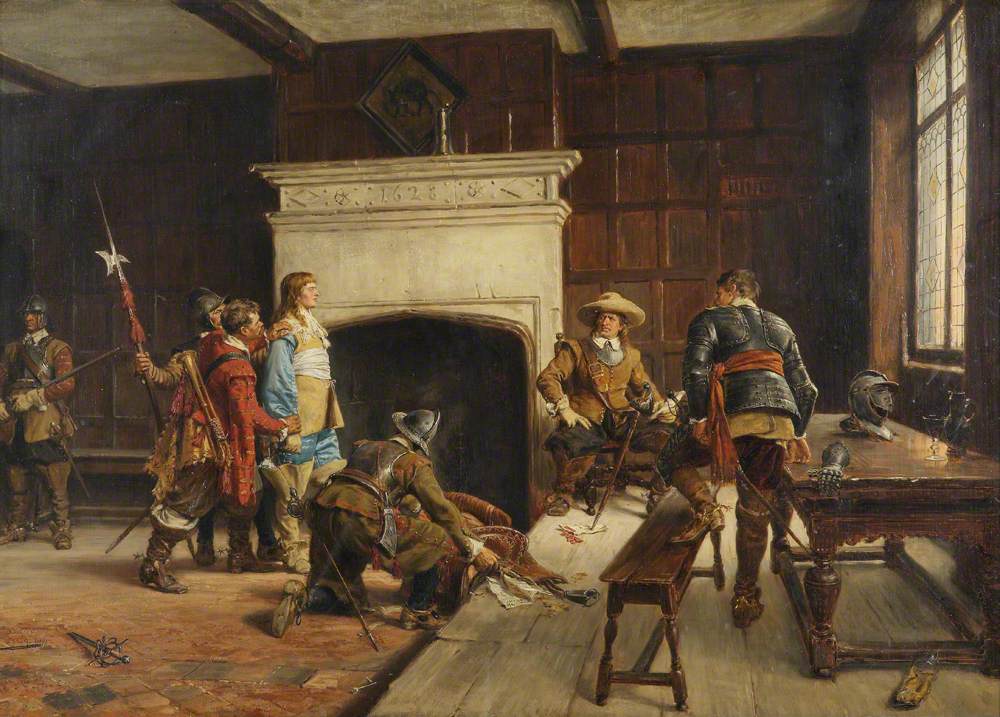 Cromwell at the 'Blue Boar', Holborn, London by Ernest Crofts