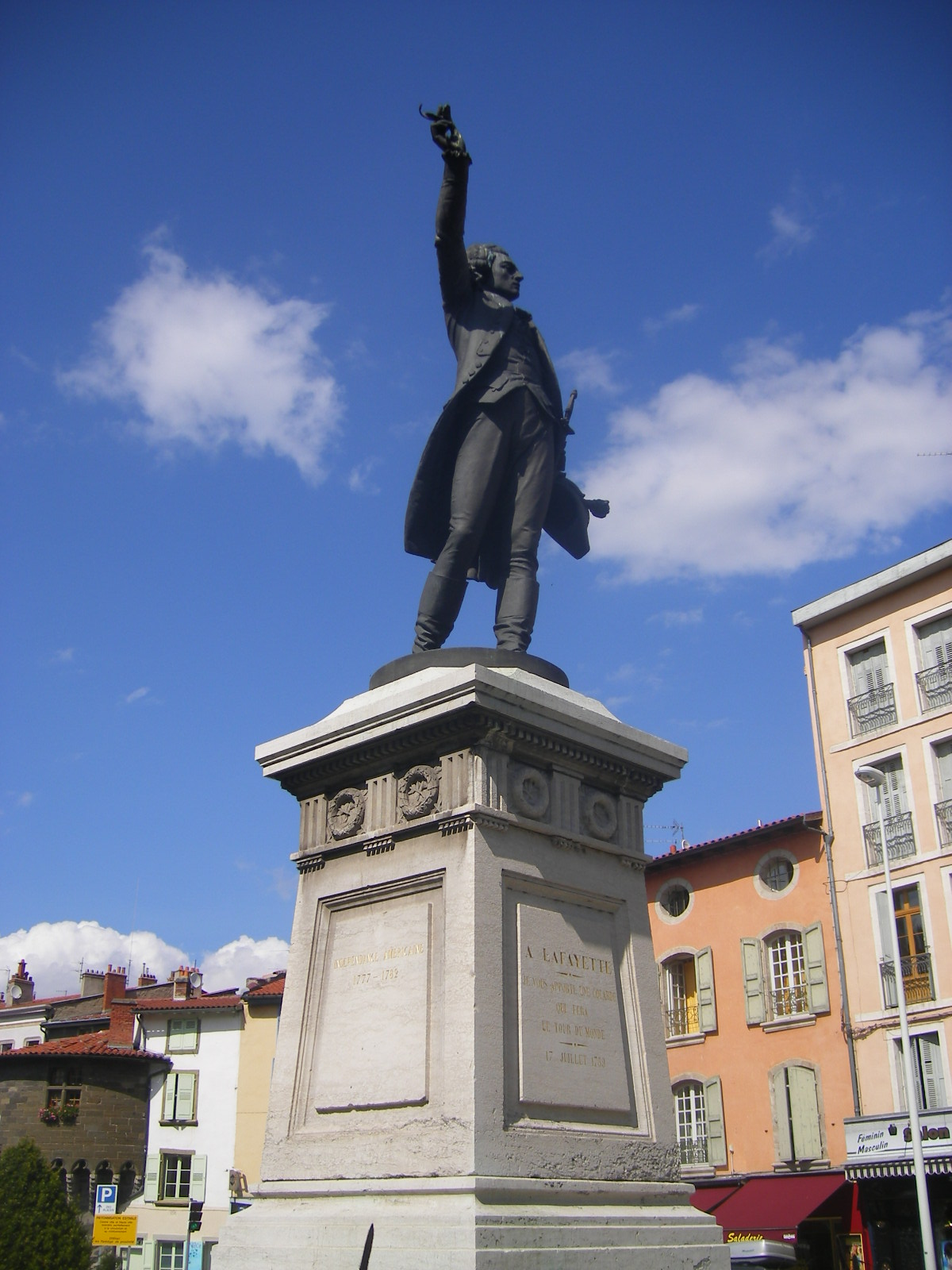 Statue of the Marquis de Lafayette by Ernest-Eugène Hiolle