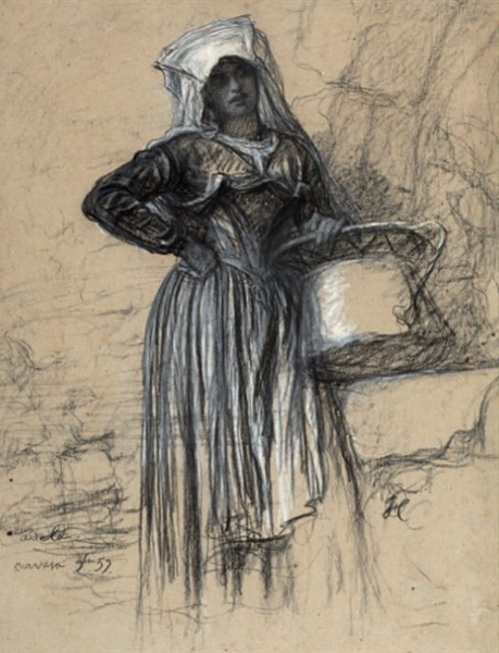Adela, a pesant woman from Cervara di Roma by Ernest Hébert