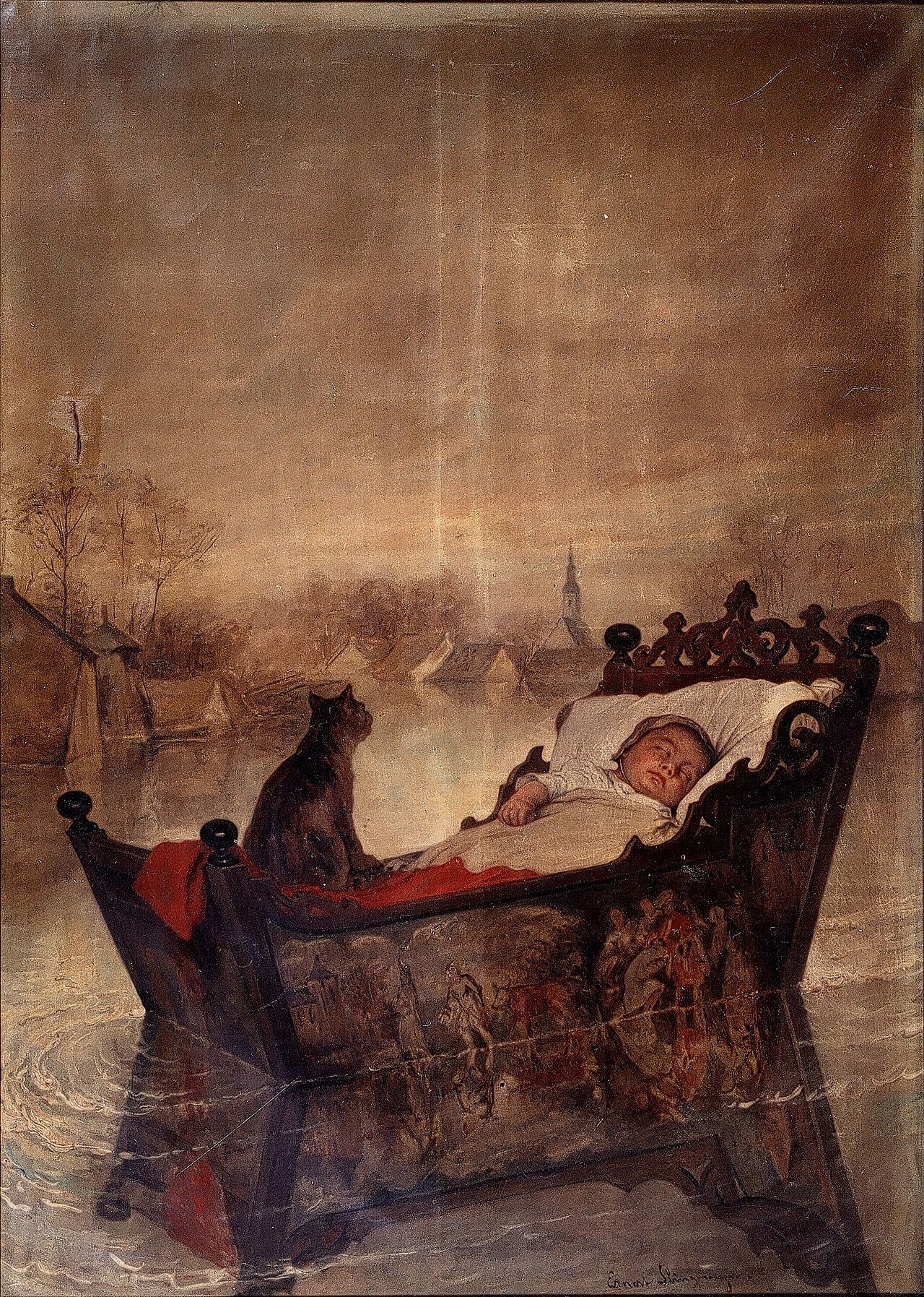 The flooding by Ernest Slingeneyer