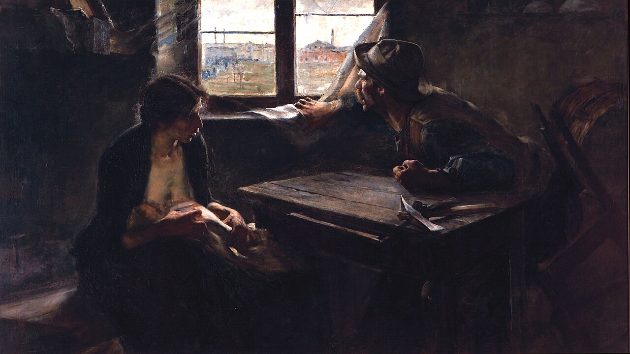 No bread, no work by Ernesto de la Cárcova
