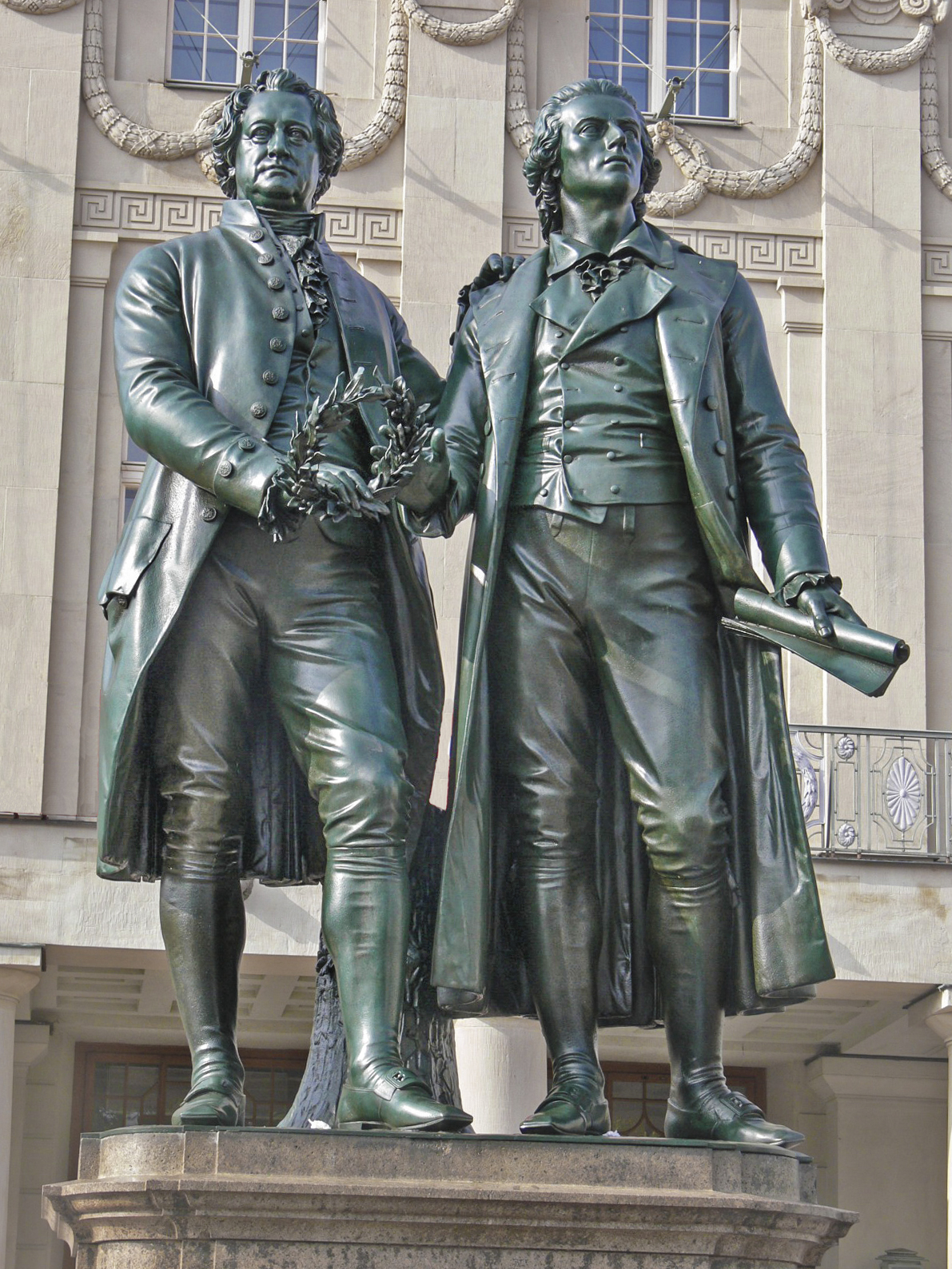 Goethe–Schiller Monument by Ernst Friedrich August Rietschel