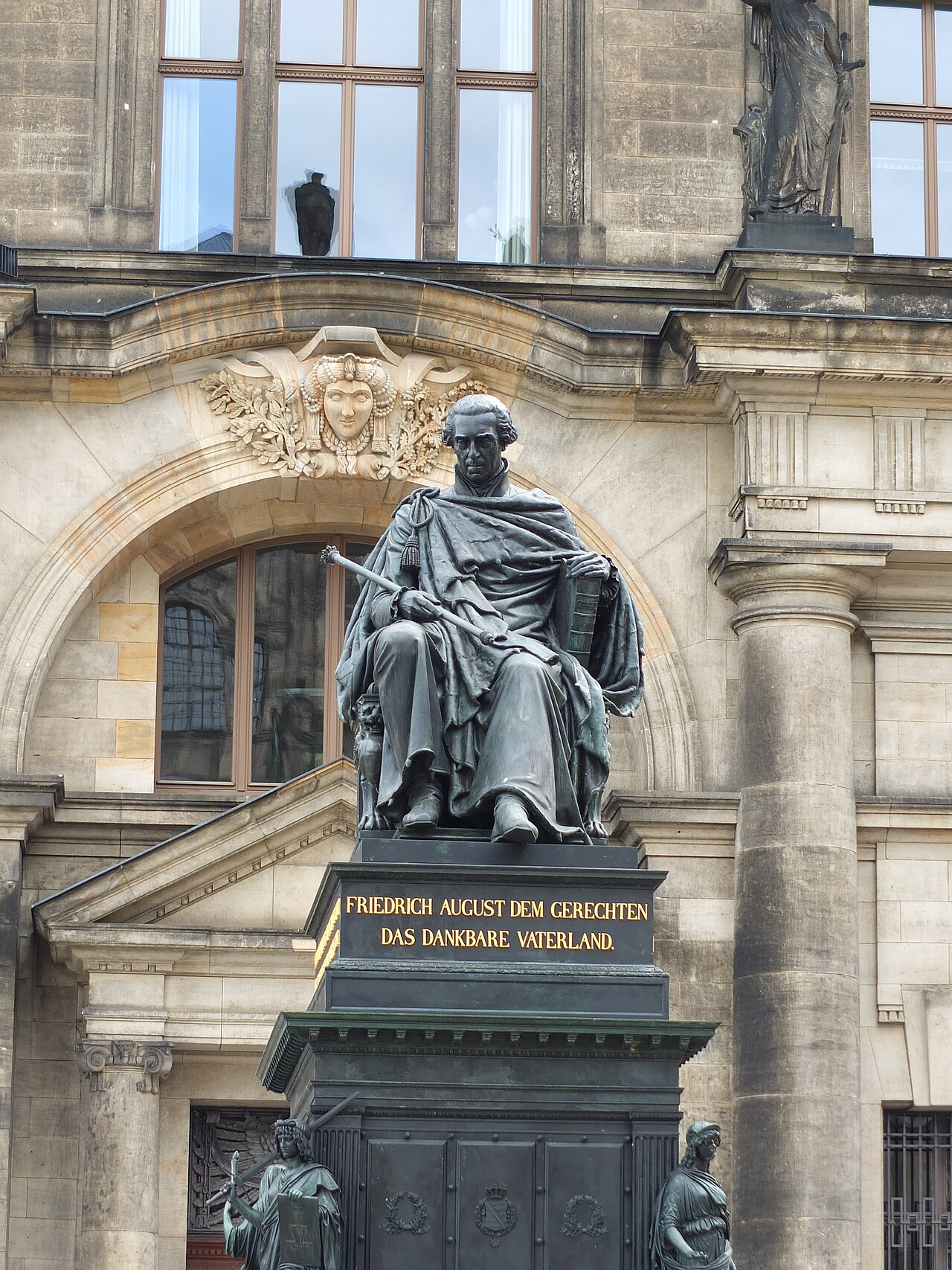 Sculpture of Frederick Augustus I of Saxony by Ernst Friedrich August Rietschel
