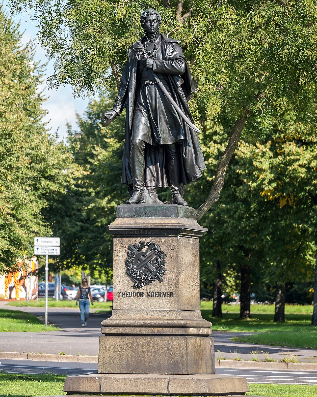 Theodor Körner monument Dresden by Ernst Hähnel by Ernst Julius Hähnel