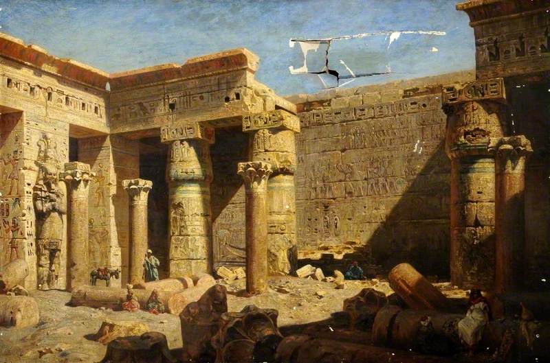 Temple of the Medinet Habu, Upper Egypt by Ernst Koerner