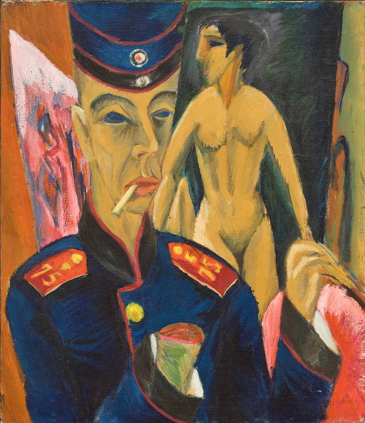 Self-portrait as a Soldier by Ernst Ludwig Kirchner