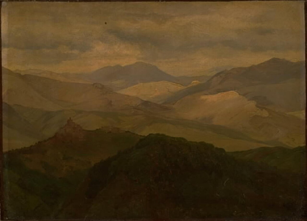 Bjerglandskab ved Civitella by Ernst Meyer
