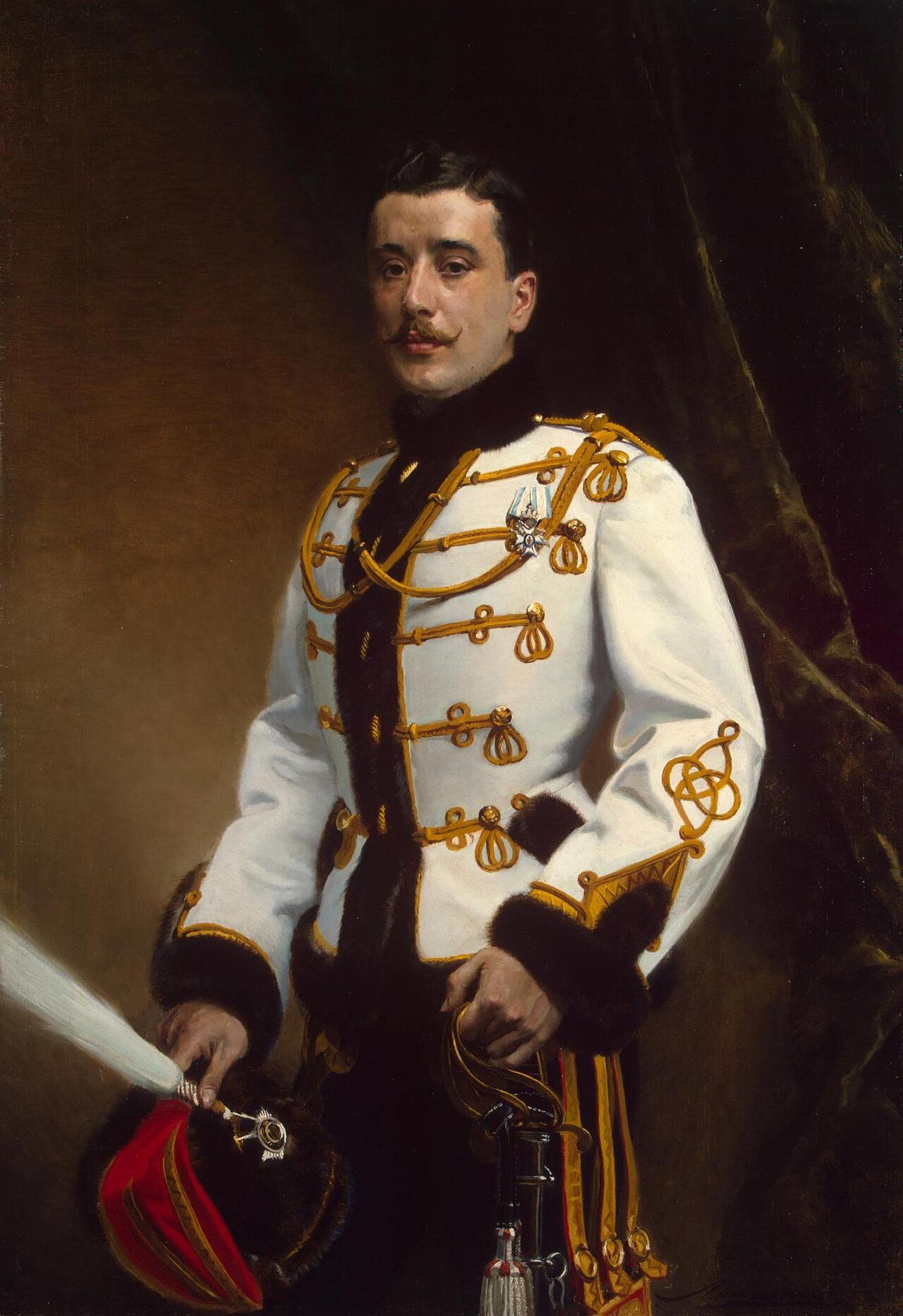 Portrait of P. M. Rayevsky, Cornet of the Life-Guards Hussar Regiment by Ernst von Liphart