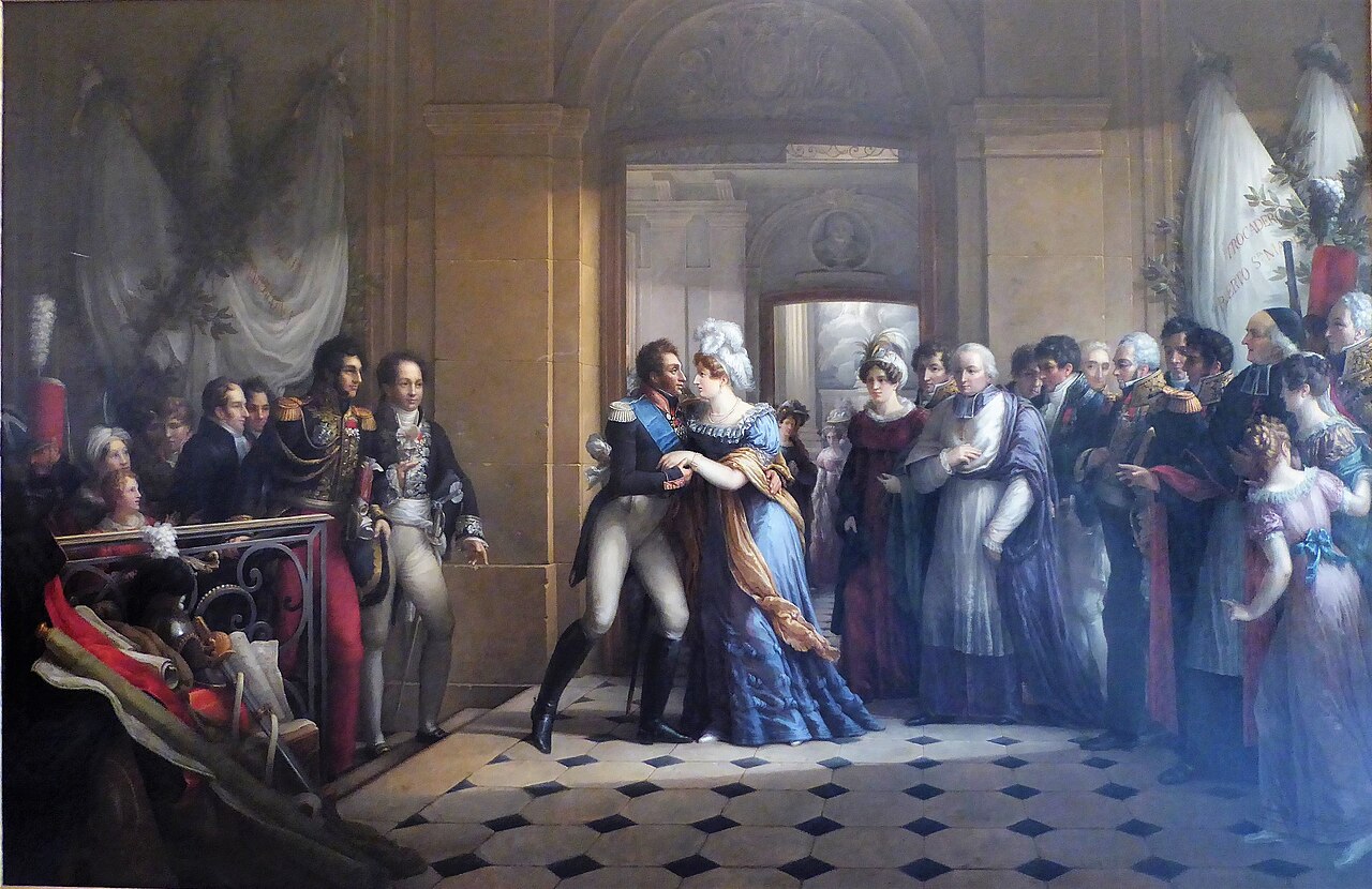 Interview of the Duke and Duchess of Angoulême, in Chartres, in 1823 by Etienne-Barthélémy Garnier