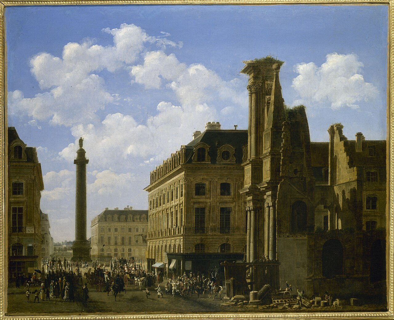 Place Vendôme and Rue de Castiglione with Ruins of Église des Feuillants by Étienne Bouhot