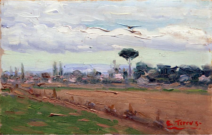 Landscape with Parasol Pine by Étienne Terrus