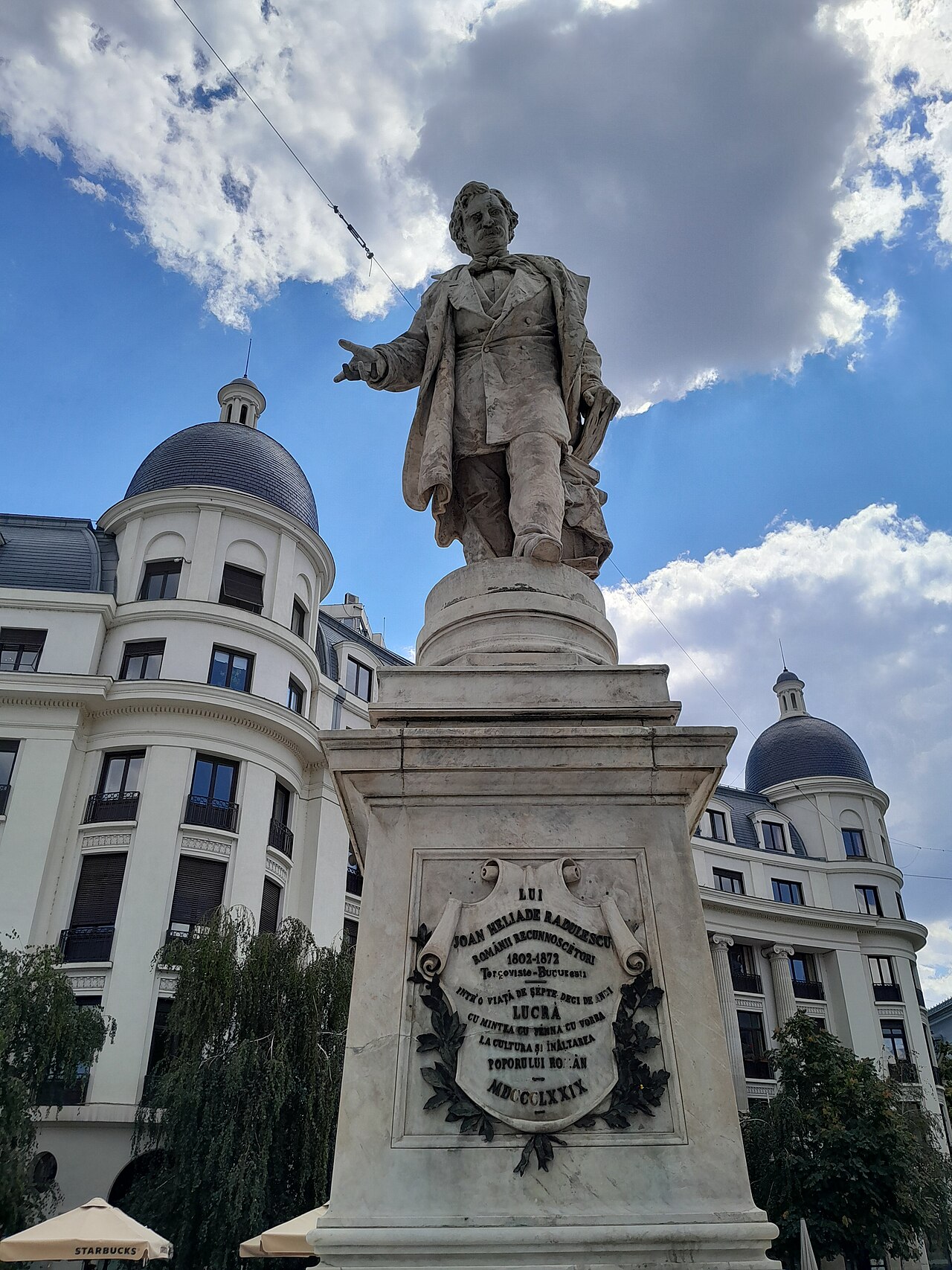 Monument to Ion Heliade Rădulescu, University of Bucharest by Ettore Ferrari