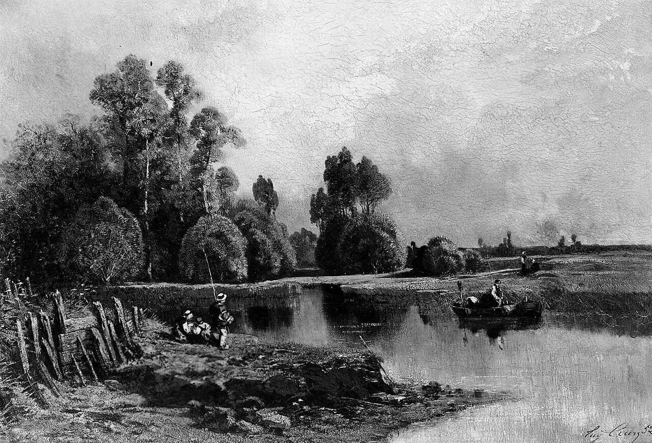 On the Loing River by Eugène Ciceri