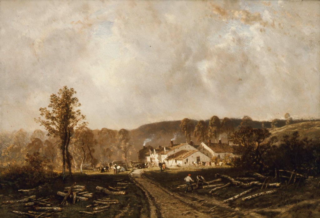Village of Bouron by Eugène Ciceri