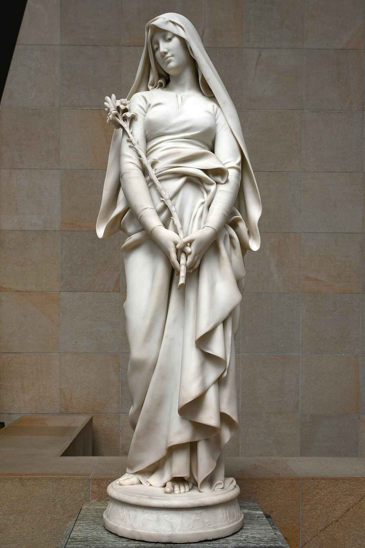 Virgin with a Lily by Eugène Delaplanche