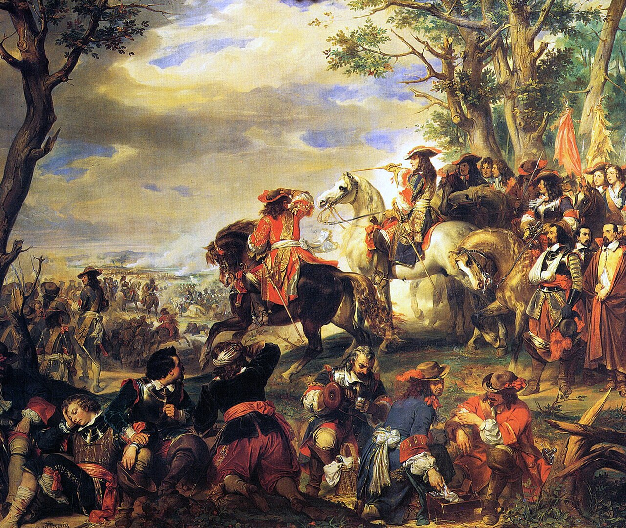 Battle of La Marsaille, October 4, 1693 by Eugène Devéria