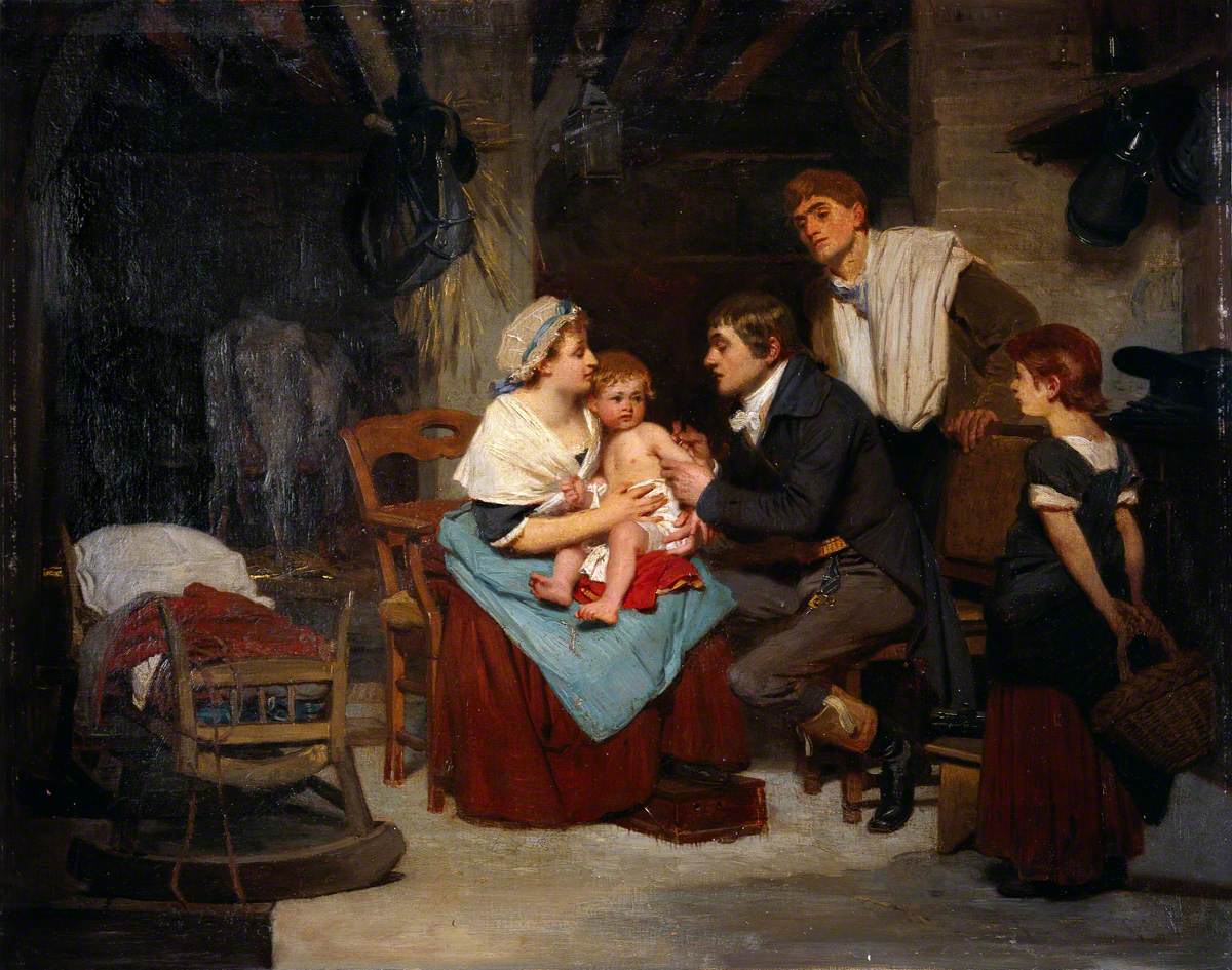 Edward Jenner Vaccinating a Boy by Eugène Ernest Hillemacher