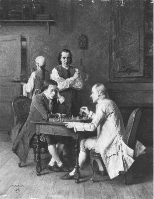 The Chess Game by Eugène Fichel