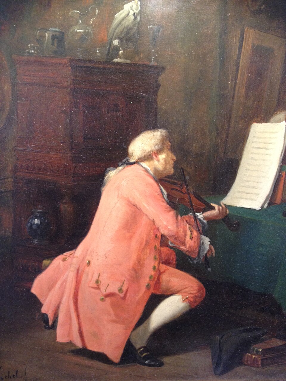 The violinist by Eugène Fichel