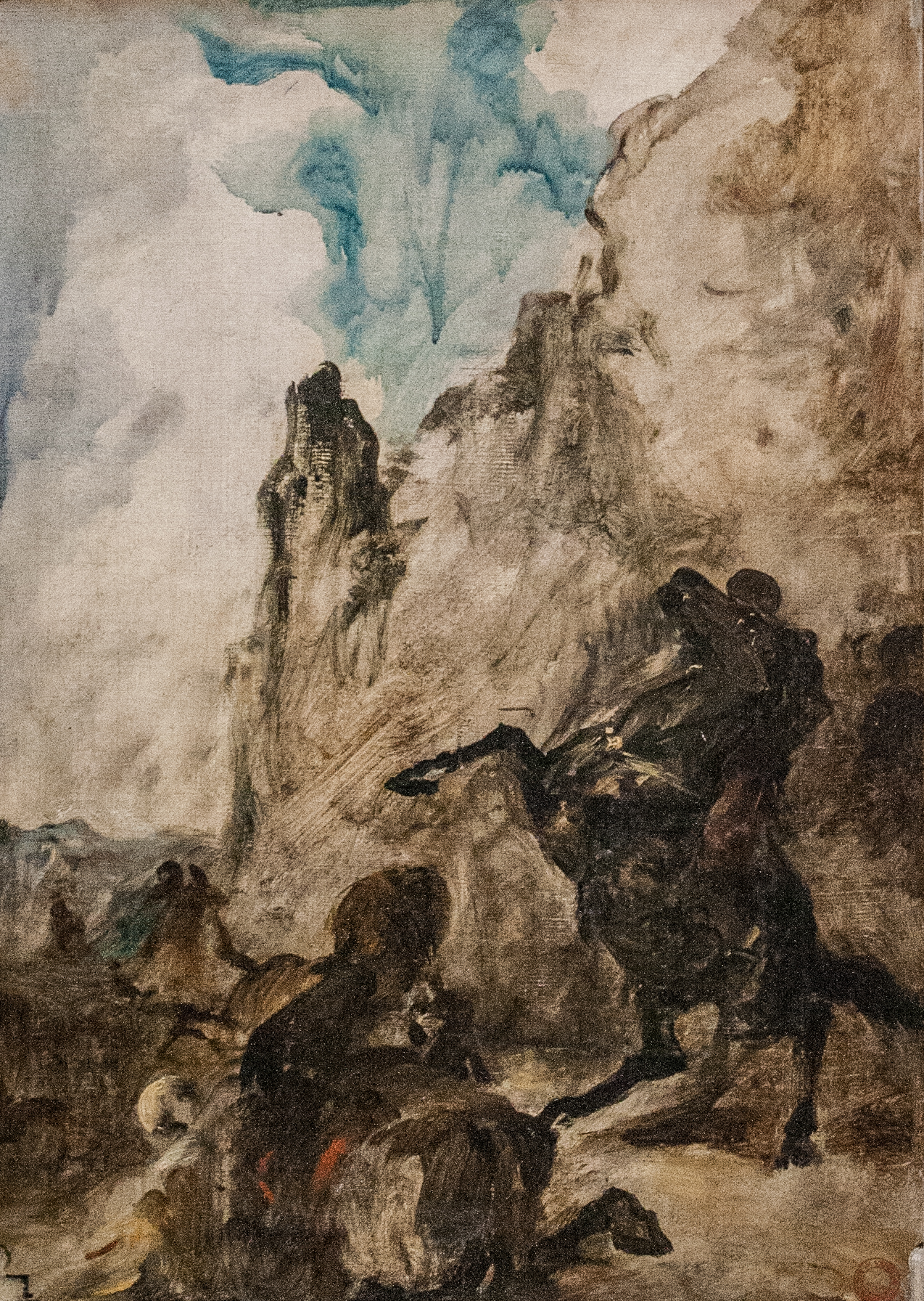 Lion hunting by Eugène Fromentin