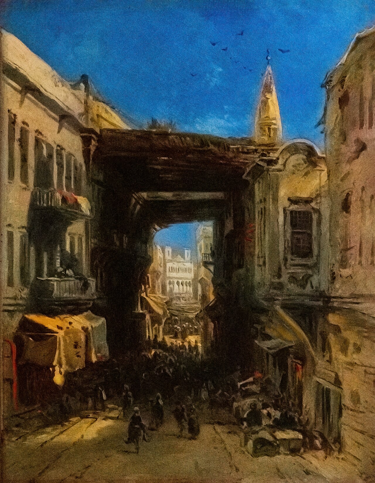 Rue dans la casbah d'Alger by Eugène Isabey