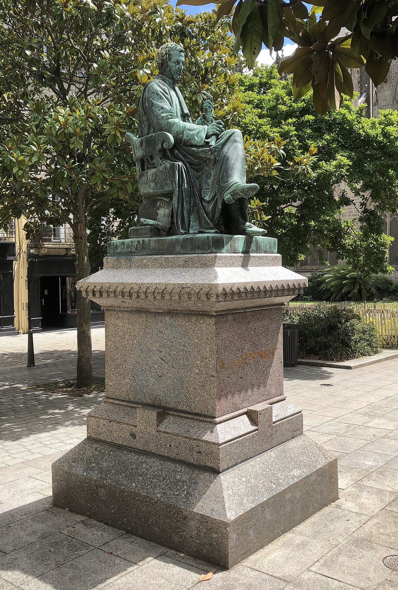 Statue of René Laennec by Eugène-Louis Lequesne by Eugène-Louis Lequesne