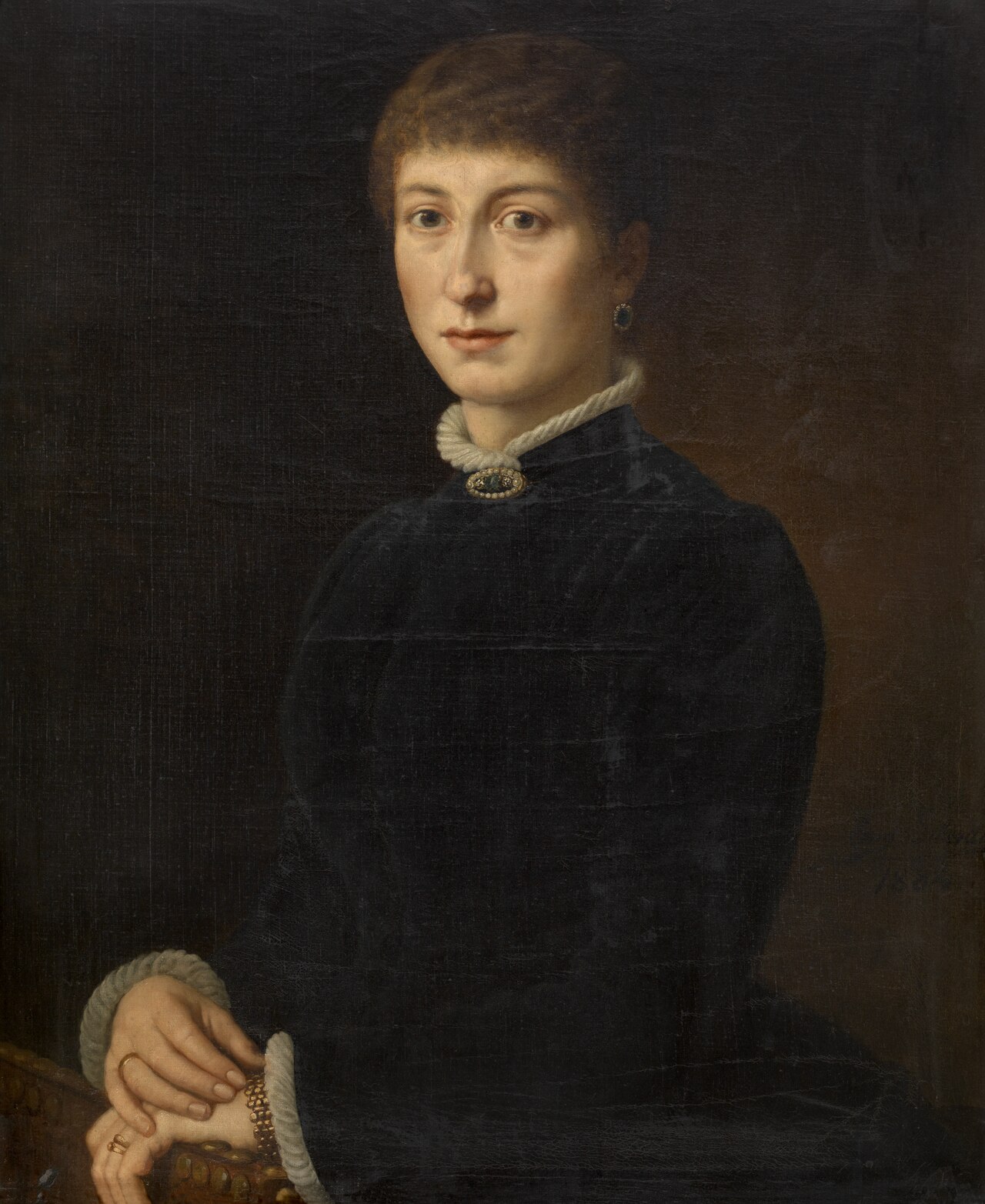 Portrait of Mrs Van Soom by Eugène Siberdt