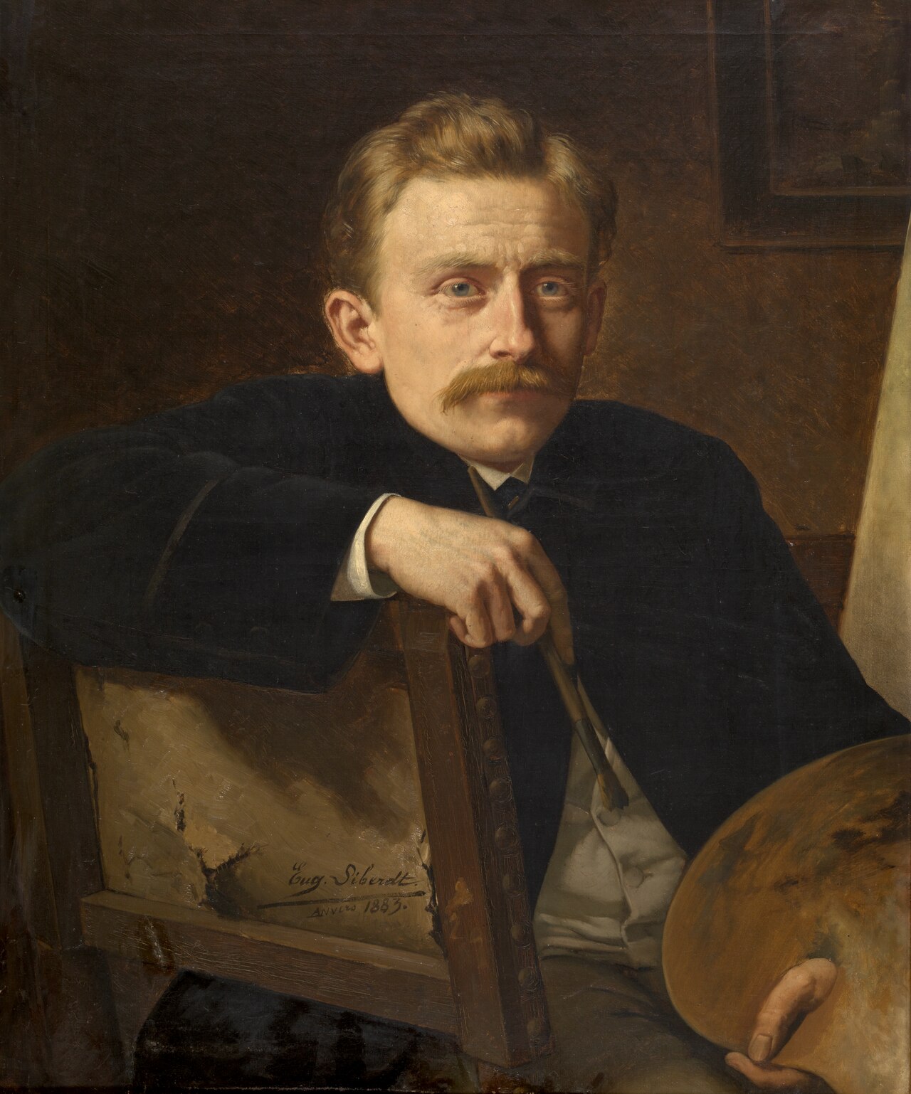 Portrait of the painter Hippolyte Van Soom by Eugène Siberdt