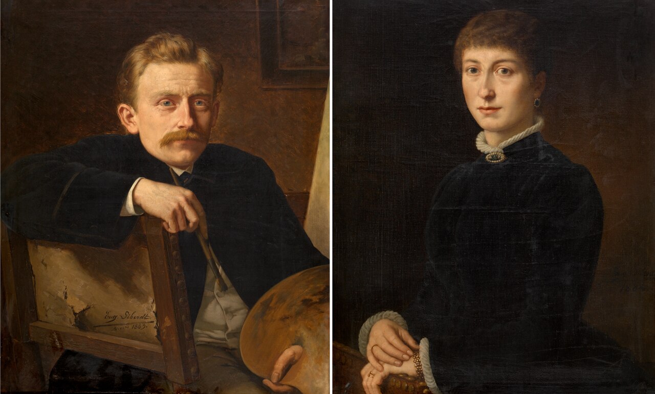 The Painter and Madame Hippolyte Van Soom by Eugène Siberdt