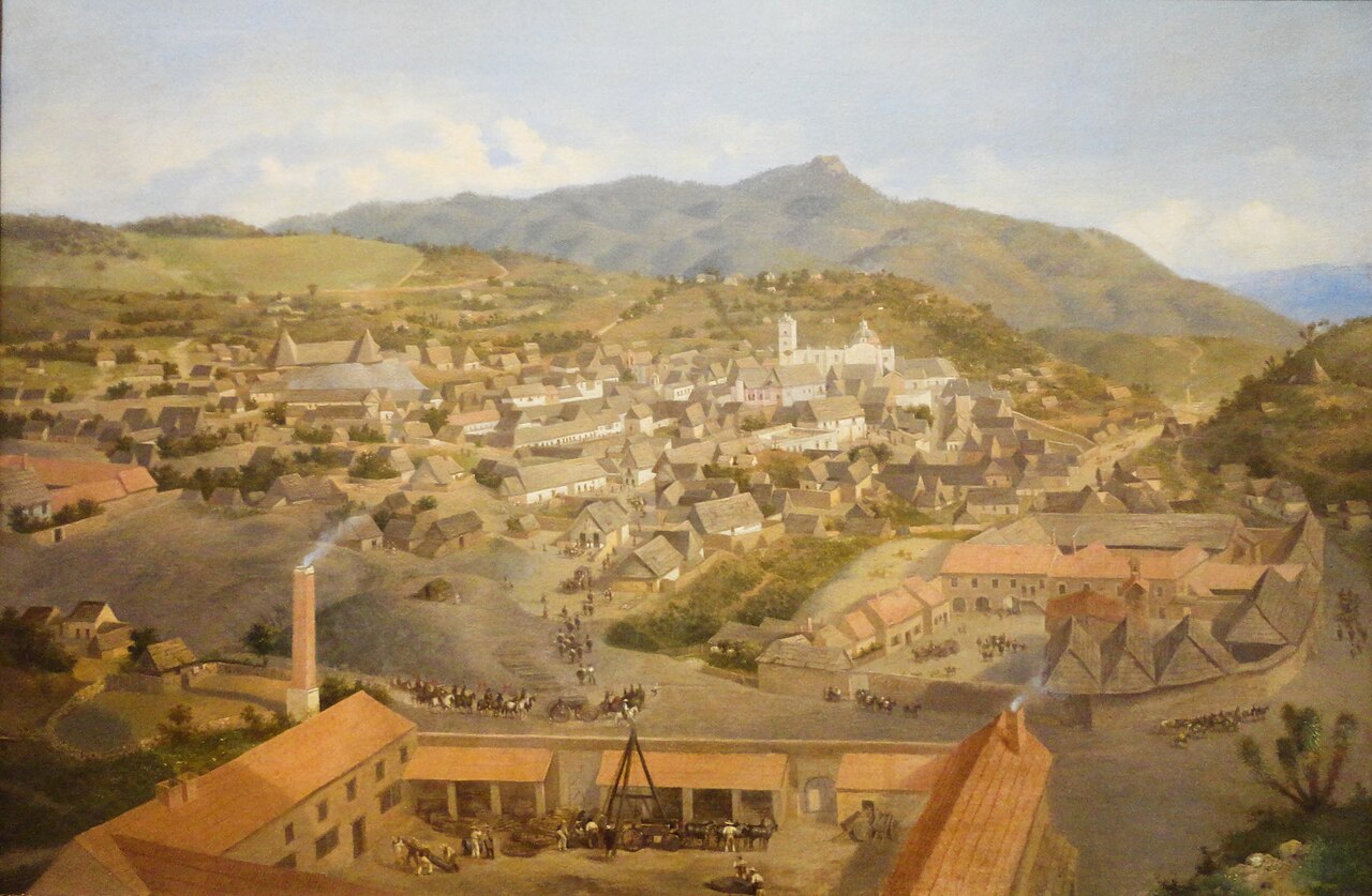 view of Real del Monte by Eugenio Landesio pta