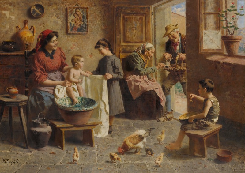 A Happy Family by Eugenio Zampighi