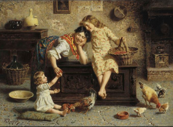 A Treat for Baby by Eugenio Zampighi