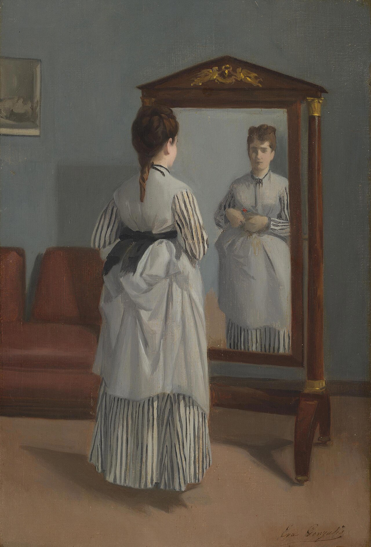 The Full-length Mirror by Eva Gonzalès