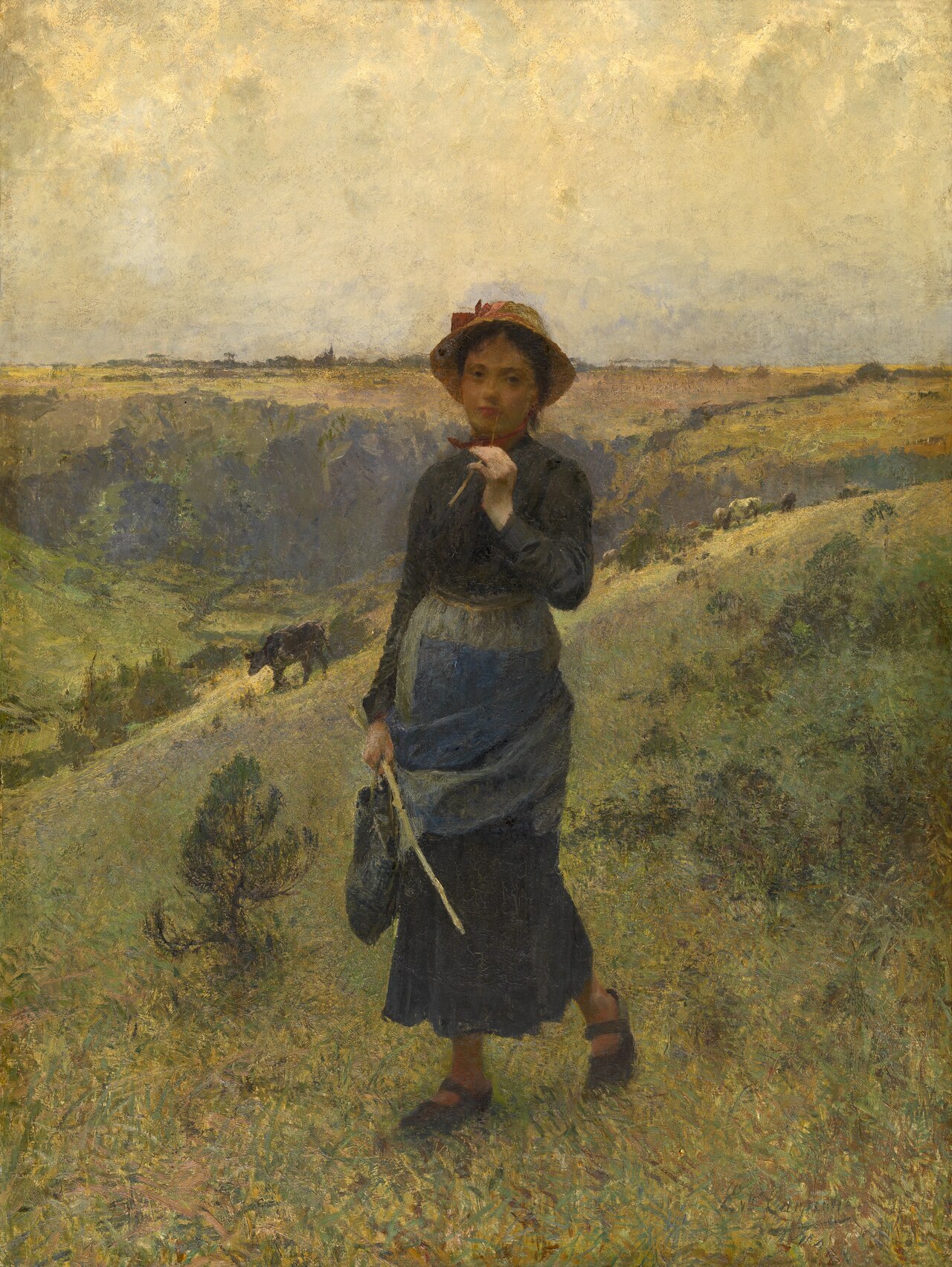 Cowherd in the Ardennes by Évariste Carpentier