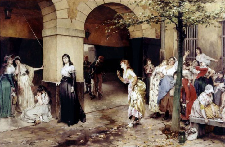 Madame Roland in the prison of Sainte Pélagie by Évariste Carpentier