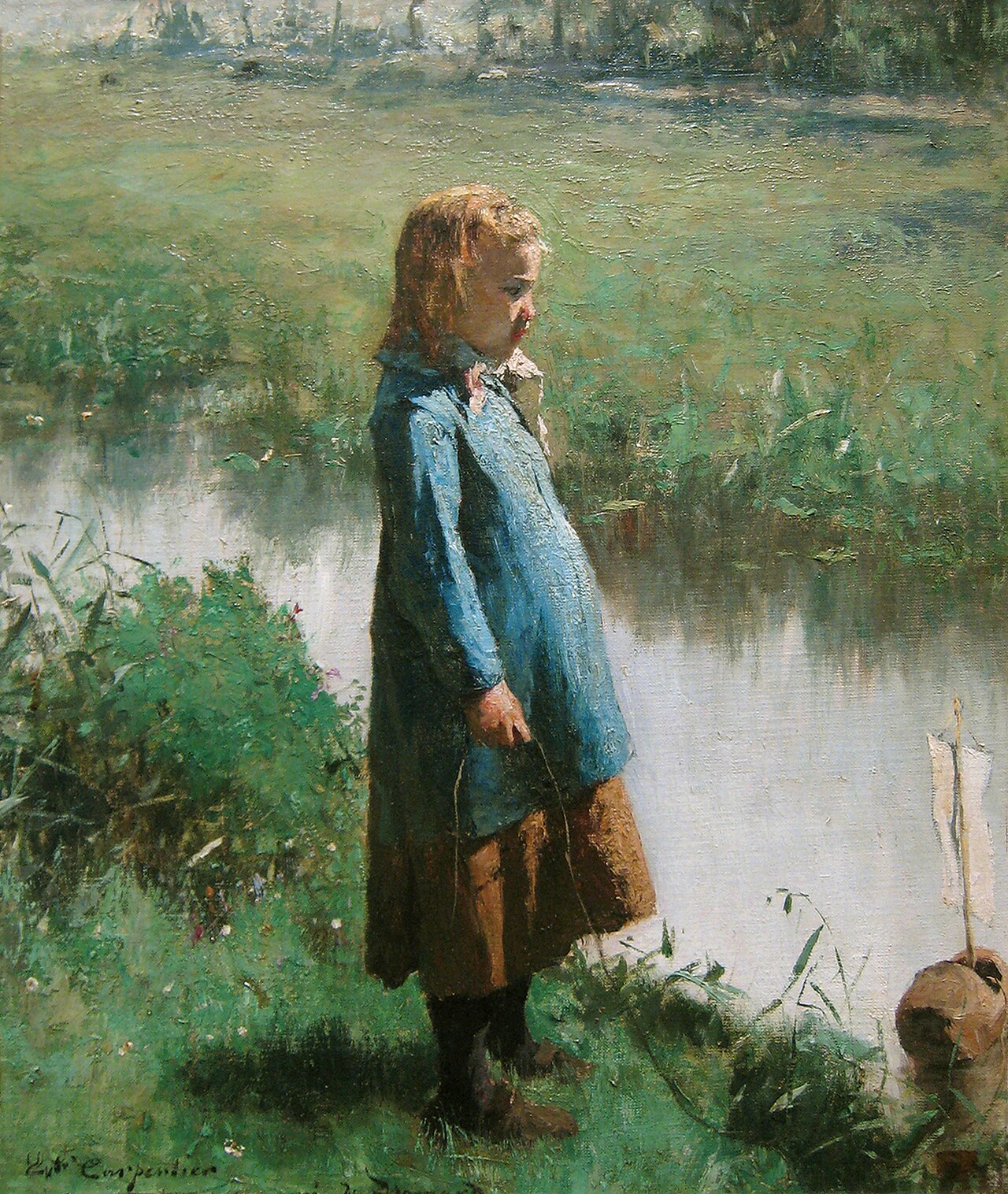 Playing Child by Evariste Carpentier by Évariste Carpentier