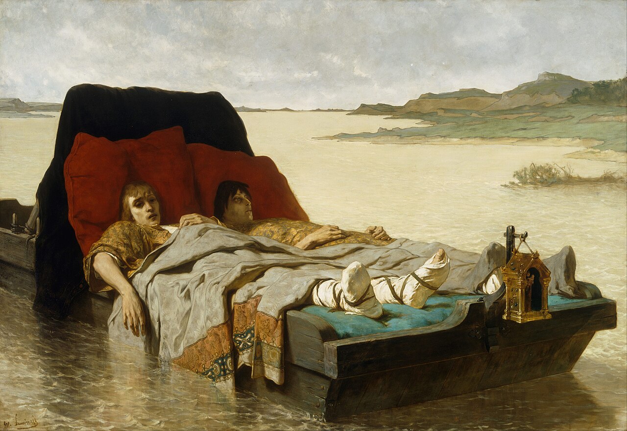 The sons of Clovis II by Évariste-Vital Luminais