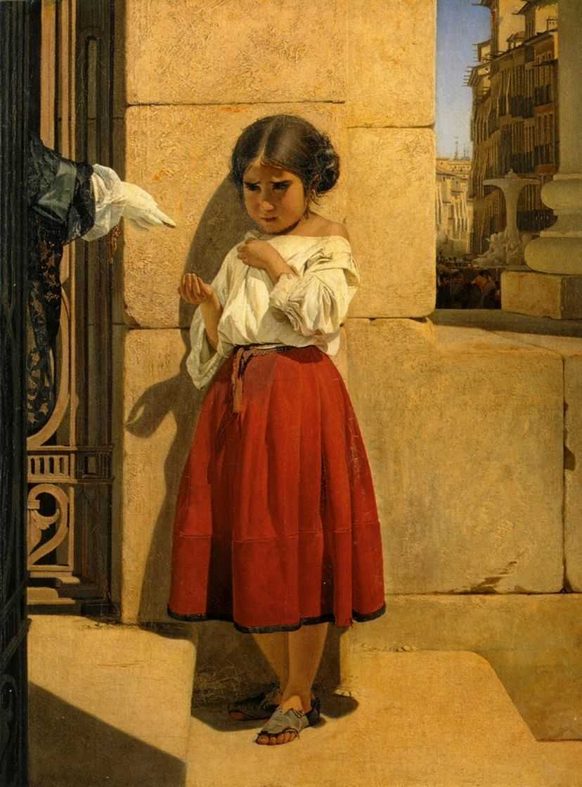 Beggar-girl Spaniard by Evgraf Semenovich Sorokin