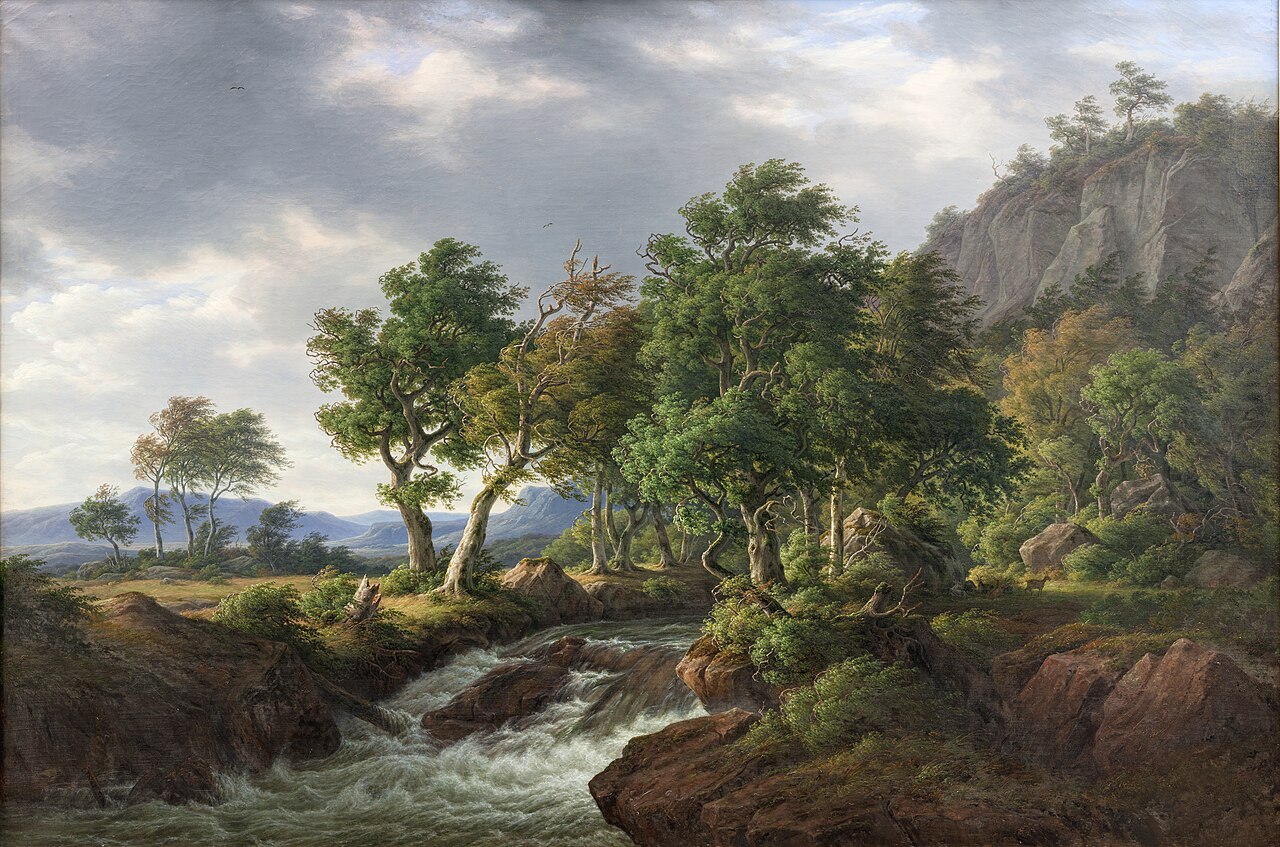 Klippelandskab. Djupadal i Bleking by F.C. Kiærskou