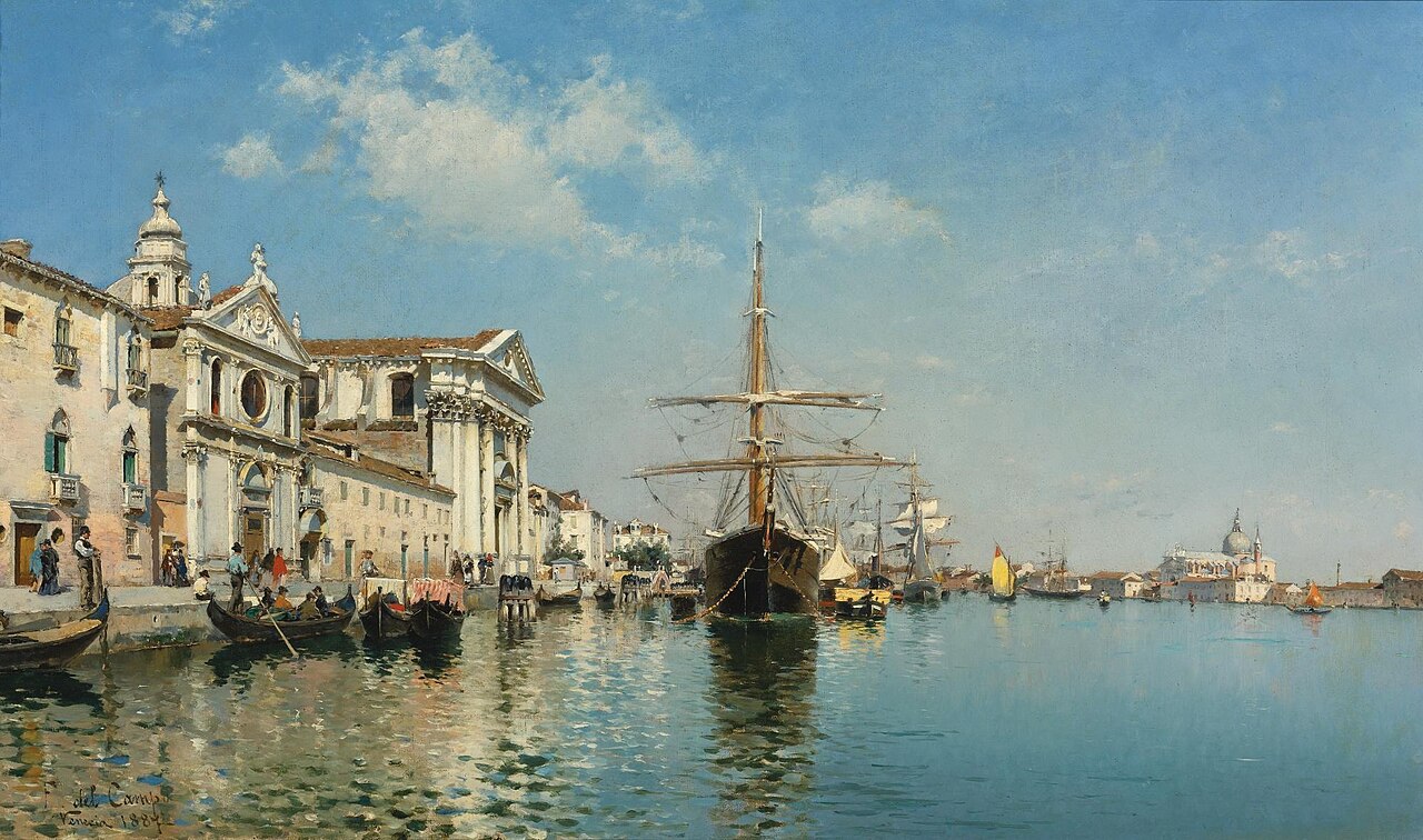 La Chiesa Gesuati from the Canale della Giudecca, Venice by Federico del Campo