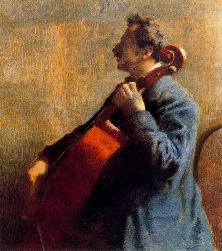 The Cellist by Federico Zandomeneghi