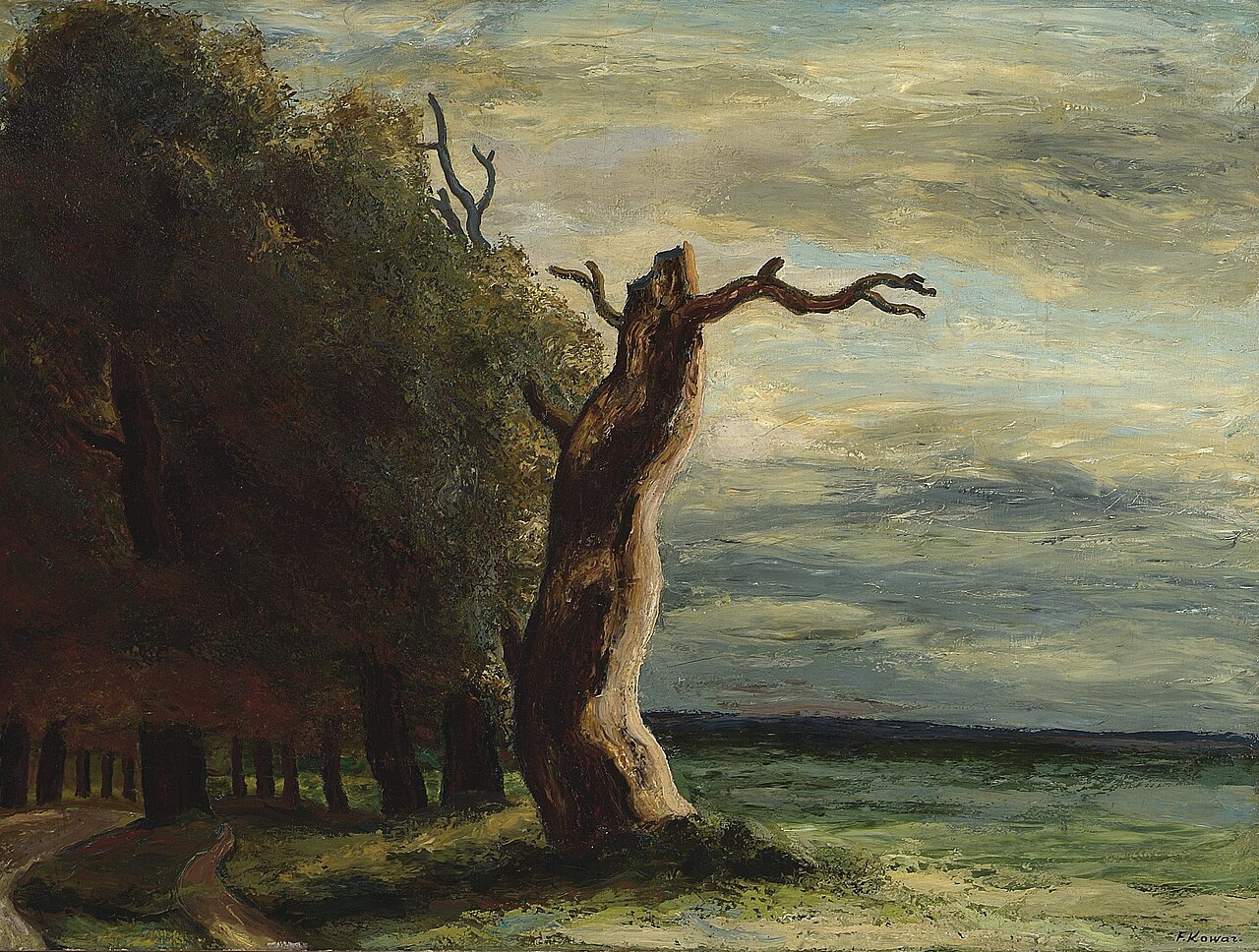 Wilanów landscape (Dry tree) by Felicjan Kowarski