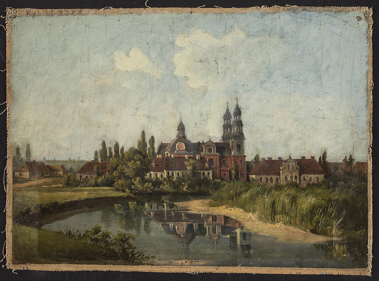 Church and monastery in Ląd by Feliks Brzozowski