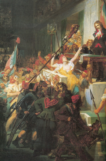 François Antoine de Boissy d'Anglas saluting Jean Féraud's head during the Prairial uprising by Félix Auvray