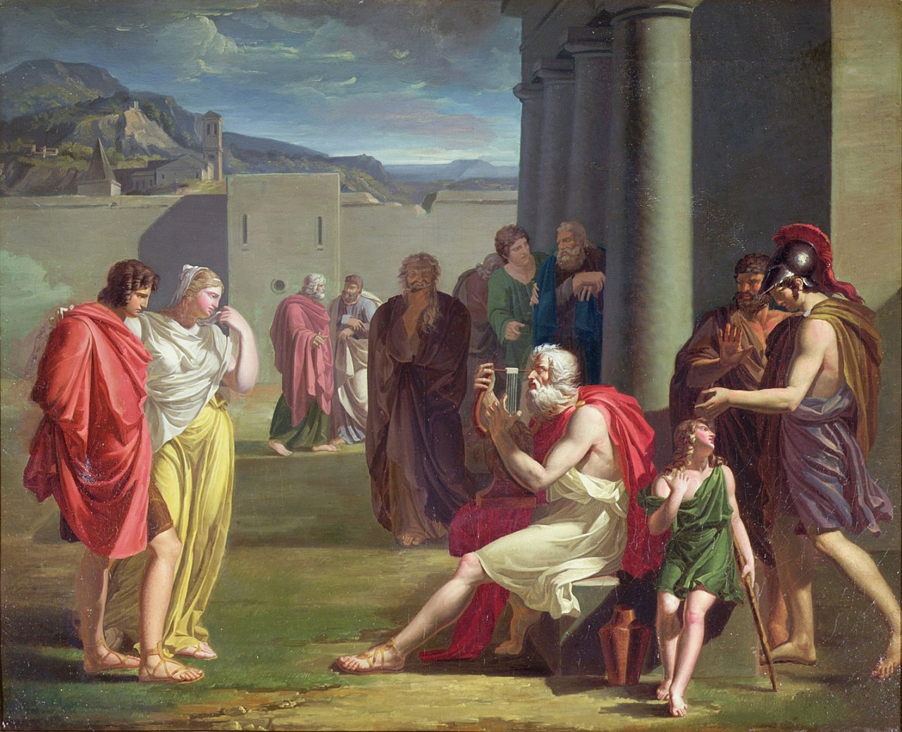 Homer Singing with his Lyre by Félix Boisselier