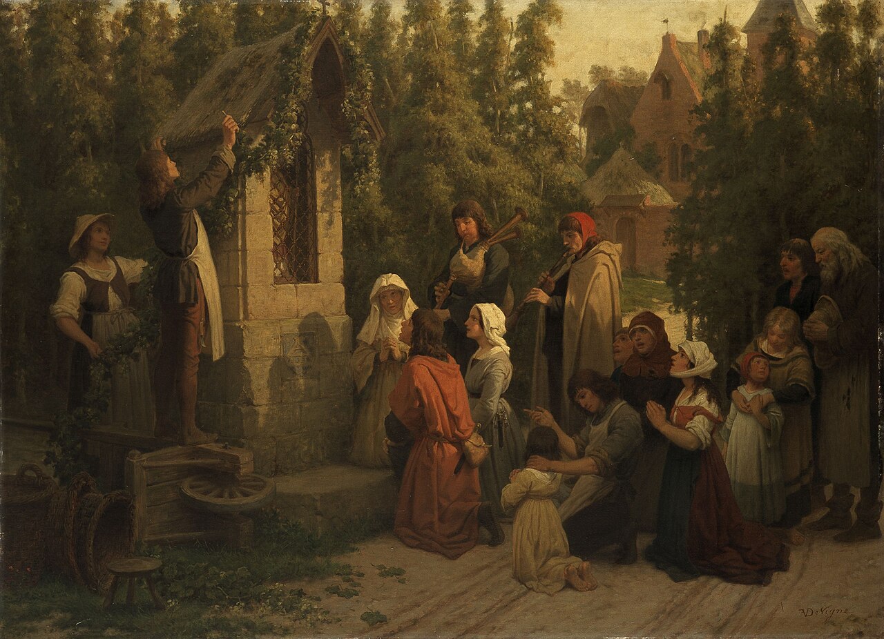 A Prayer before the Hop Harvest by Félix de Vigne
