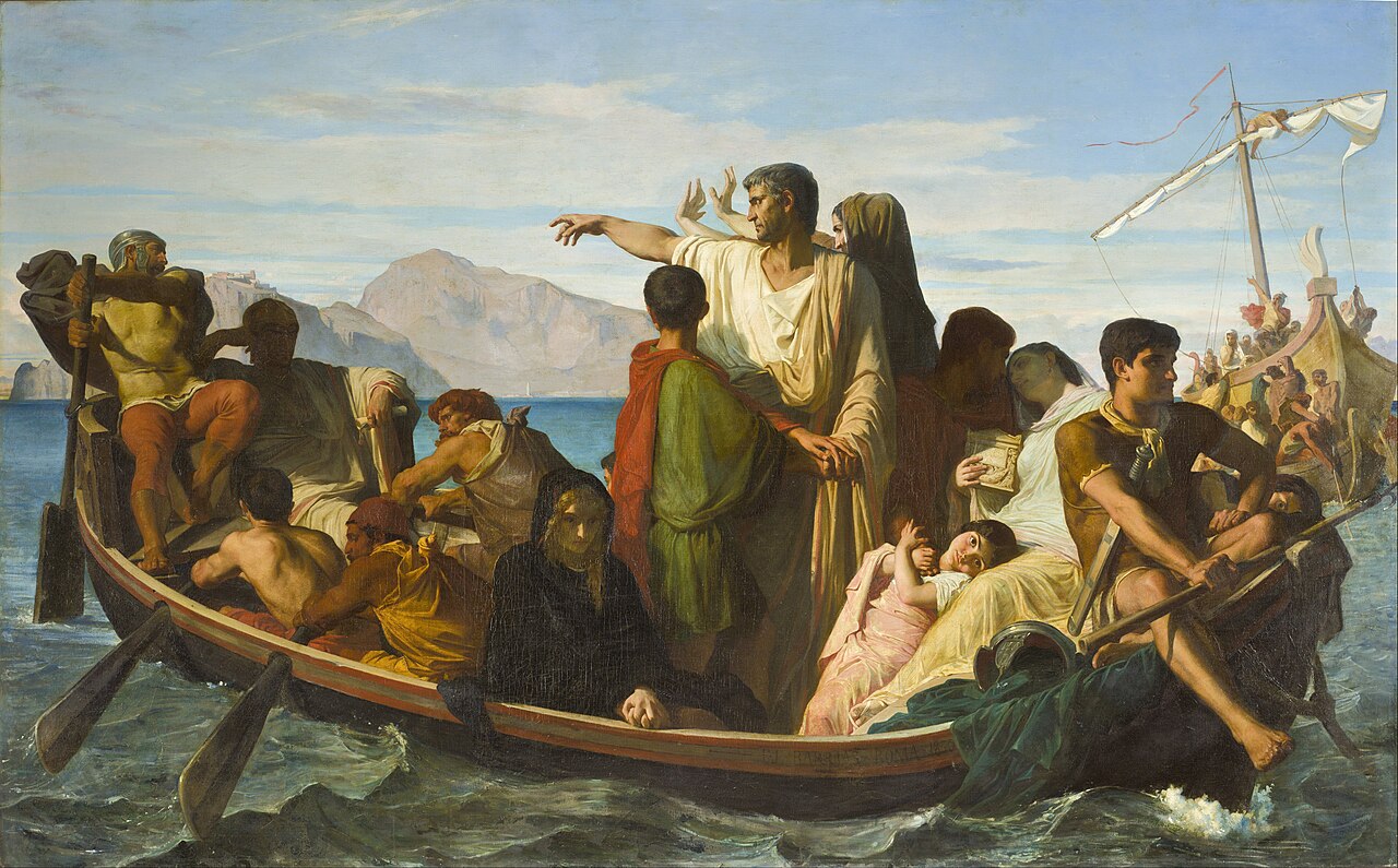 Tiberius exiles by Félix-Joseph Barrias