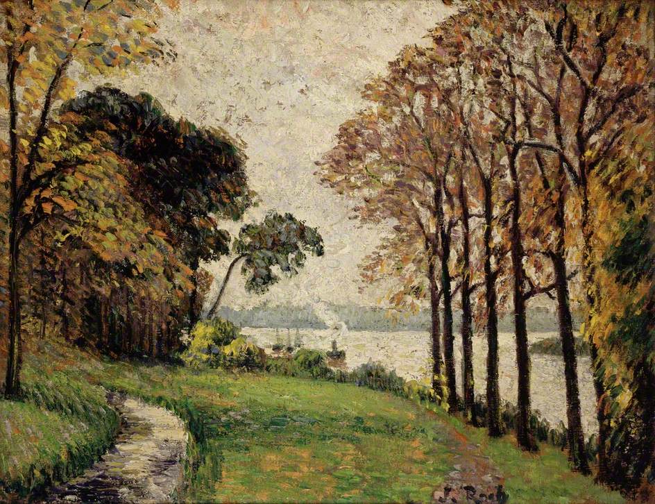 View at Hemiksem by Félix Pissarro